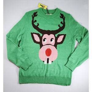 Tipsy Elves Sweater Mens Large Green Reindeer Ugly Christmas Unisex Funny Party